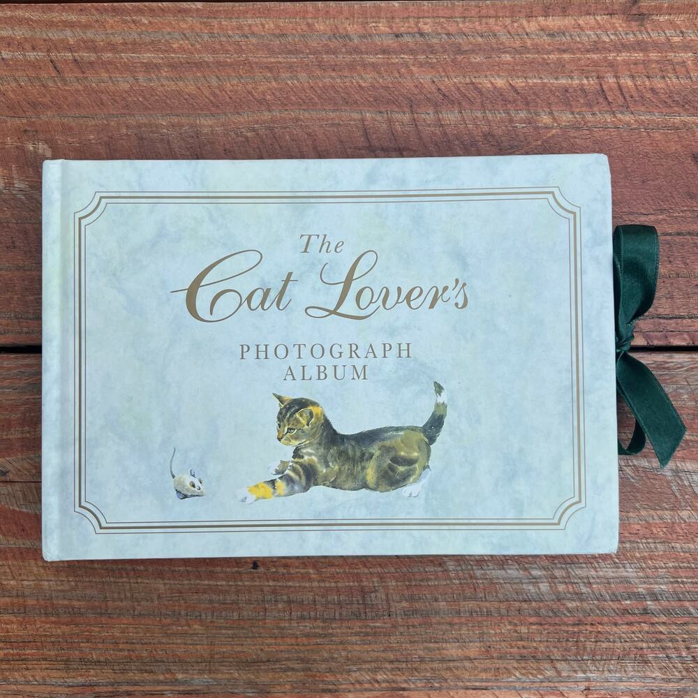 Vintage Cat Lover’s Photo Album 1996 Watercolor Feline Keepsake Book Unused Gift
